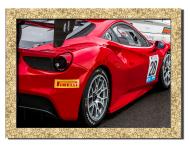 Картина Суперкар Ferrari 488 GT3 41x31 см Hotel Arizona HD P-1 GOLDEN FR-AUTO-12x16-MULTICO