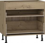 Тумба нижняя Грейд 3-мя ящиками универсальная частичного открытия Q-25 Оптимум 900x870x522 мм дуб артизан