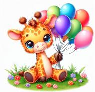 Набор со стразами GoToArt (наклейка) Счастливый жирафик 11x10 см 177444