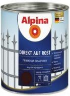 Емаль Alpina алкідна Direkt auf Rost 3 в 1 RAL3000 вогненно-червоний глянець 0,3 л