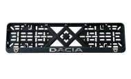 Рамка под номерной знак Poputchik пластик с объемными буквами Dacia (2 шт.)