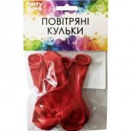 Шарики латексные Party Хата Сердце 25 см красный 5 шт.