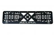Рамка под номерной знак Poputchik пластик с объемными буквами Acura (2 шт.)