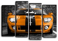Картина модульная спортивное авто Ford-GT 112x82 см Hotel Arizona HD C-4-SPORT CAR-32x44-GOLD