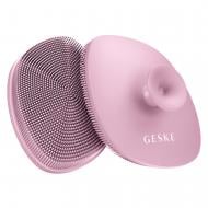 Косметическая щеточка для лица GESKE Facial Brush 4 в 1 розовый с держателем