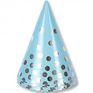 Набір Ковпак Горошок срібло Party Хата 6 шт. Набір Ковпак Горошок срібло Party Хата 6 шт.