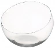 Ваза-аквариум со скошенным краем стеклянная d20 16 см прозрачная 2338.2