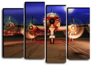 Картина модульная Взлетная полоса 112x82 см C-4-MOON PLANE-32x44-BLUE Картина модульная Взлетная полоса 112x82 см C-4-MOON PLANE-32x44-BLUE