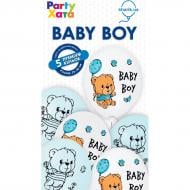 Шарики латексные Party Хата Baby Boy 30 см разноцветный 5 шт.