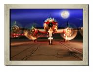 Картина Взлетная полоса 41x31 см Hotel Arizona HD P-1 SILVER FR-MOON PLANE-12x16-B