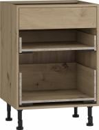 Тумба нижняя Грейд 3-мя ящиками универсальная полного открытия V-6 Оптимум 600x870x522 мм дуб артизан