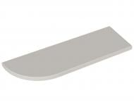 Полиця DC кутова радіусна 600x300x16 мм світло-сірий