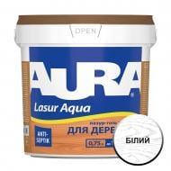 Деревозащитное средство Aura® Lasur Aqua белый шелковистый мат 0,07 л