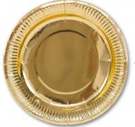 Тарелки бумажные Золото 18 см. Party Хата 6 шт.
