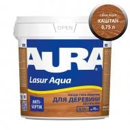 Деревозащитное средство Aura® Lasur Aqua каштан шелковистый мат 0,07 л