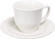 Чашка с блюдцем Pearl 180 мл белая Porser Porselen