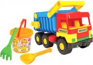 Машинка Wader Middle truck с набором для игр с песком 4 элемента 39159