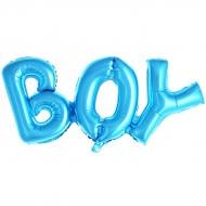 Набор Party Хата буквы фольгированные BOY голубой 1 шт.
