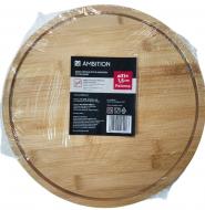 Доска кухонная Ambition круглая 31х1,5 см, бамбук