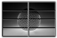 Картина модульная Звукозапись 254x178 см Hotel Arizona HD C-8 HUGE-MICROPHONE-70x100-B/W