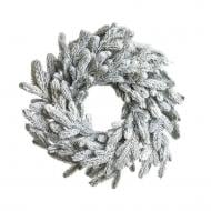 Вінок зі штучної хвої Віденський засніжений d450 мм