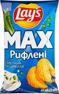 Чипсы Lay's Картопляни Сметана и цибуля Рифлени Макс 95г