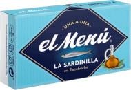 Сардины El Menu Средиземноморские в маринаде 90 г