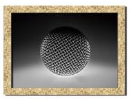 Картина Микрофон 41x31 см Hotel Arizona HD P-1 GOLDEN FR-MICROPHONE-12x16-B