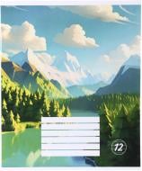 Тетрадь школьная Pixel landscape1_25 12 листов скоба, лінія Nota Bene