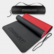 Коврик для йоги и фитнеса EasyFit 183х61х6 мм EF-1924s черно-красный