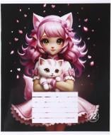 Тетрадь школьная Robot cat_25 12 листов коса линия Nota Bene