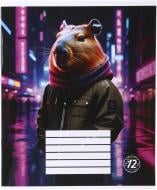 Тетрадь школьная Capybara_25 12 листов коса линия Nota Bene