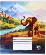 Тетрадь школьная Pixel landscape2_25 12 листов коса линия Nota Bene