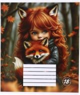 Зошит шкільний Cat girl_25 18 аркушів лінія Nota Bene