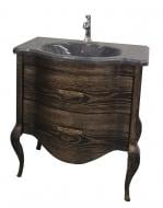 Тумба зі стільницею та умивальником Армерія Амантея 810 мм чорне золото