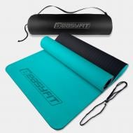 Коврик для йоги и фитнеса EasyFit 183х61х6 мм EF-1924s синий с черным