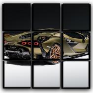 Картина модульная Lamborghini Sian 77x77 см Hotel Arizona HD 9-1734343800-LAMB-30x30-GOLD Картина модульная Lamborghini Sian 77x77 см Hotel Arizona HD 9-1734343800-LAMB-30x30-GOLD