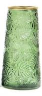 Ваза для цветов Bacchus 20 см зеленая с золотым ободком 83230818-3/1-3