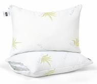 Подушка №801 Dorotea Hand Made EcoSilk средняя MirSon 50x50 см белый с рисунком