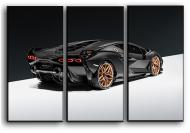 Картина модульная Lamborghini Sian 84x56 см Hotel Arizona HD 3-1736343800-LAMB-22x33-BLACK