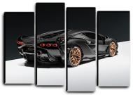 Картина модульная Lamborghini Sian 112x82 см Hotel Arizona HD 4-1736343800-LAMB-32x44-BLACK