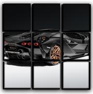 Картина модульная Lamborghini Sian 77x77 см Hotel Arizona HD 9-1736343800-LAMB-30x30-BLACK