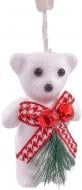 Игрушка на елку Медведь пенопласт 2417-468 11 см белый