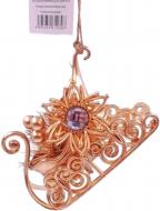 Игрушка на елку Санки пластик 2422-015 11 см золотой