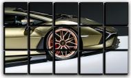 Картина модульная Lamborghini Sian 127x77 см Hotel Arizona HD 15-17372343800-SPOR-30x50-GOLD