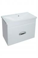 Тумба ХАСТ Альпина подвесная с умывальником Como 70 (Cersanit) белая (2 ящика)