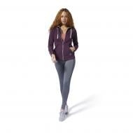 Джемпер Reebok TE FL FULL ZIP DU4906 р. L фиолетовый