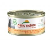 Консерва для дорослих котів Almo Nature HFC Natural з тунцем і креветками 70 г