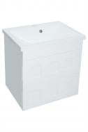 Тумба ХАСТ Капри подвесная с умывальником Bianco 55 (Cersanit) белая (2 ящика)