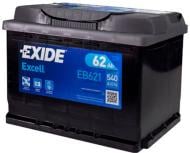 Аккумулятор автомобильный EXIDE Excell 62Ah 540A 12V «+» слева (EB621)